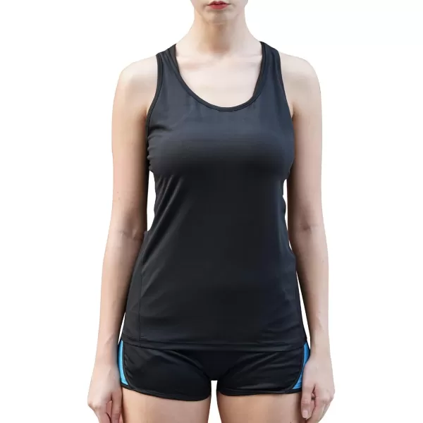 NELEUS Womens Workout Tank Top Racerback Yoga Tanks Athletic Gym Shirts06 BlackDark GreyLight Blue