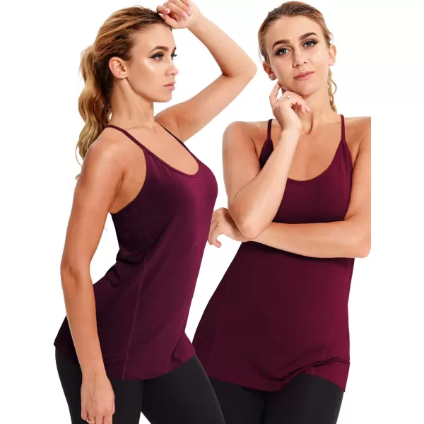 NELEUS Womens Workout Tank Top Racerback Yoga Tanks Athletic Gym Shirts8057 BlackGreyBurgundy3 Pack