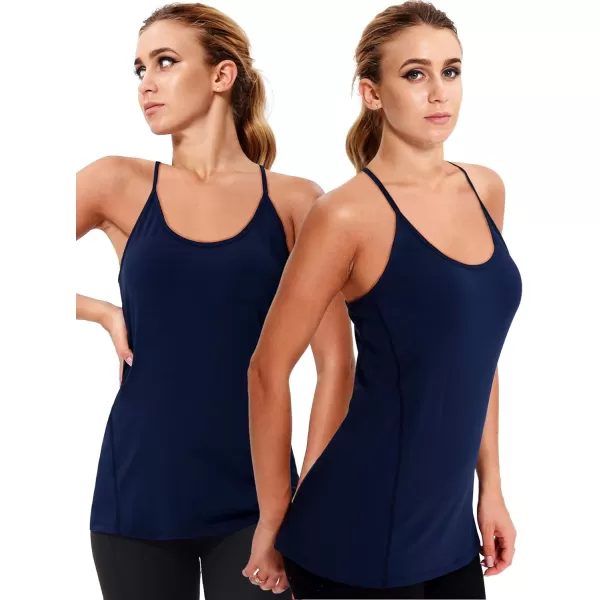 NELEUS Womens Workout Tank Top Racerback Yoga Tanks Athletic Gym Shirts8057 BlackGreyNavy Blue3 Pack