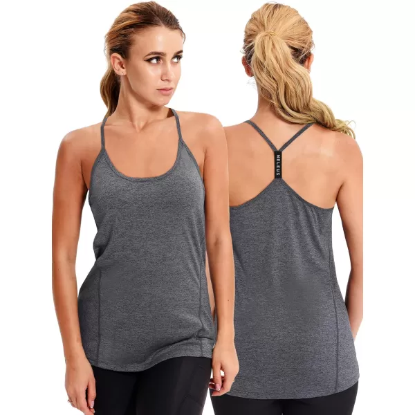 NELEUS Womens Workout Tank Top Racerback Yoga Tanks Athletic Gym Shirts8057 BlackGreyRed3 Pack