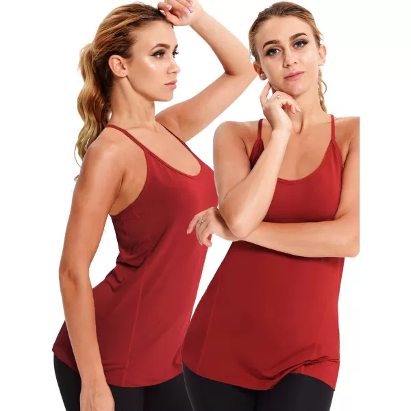 NELEUS Womens Workout Tank Top Racerback Yoga Tanks Athletic Gym Shirts8057 Rosy BrownRedBurgundy3 Pack