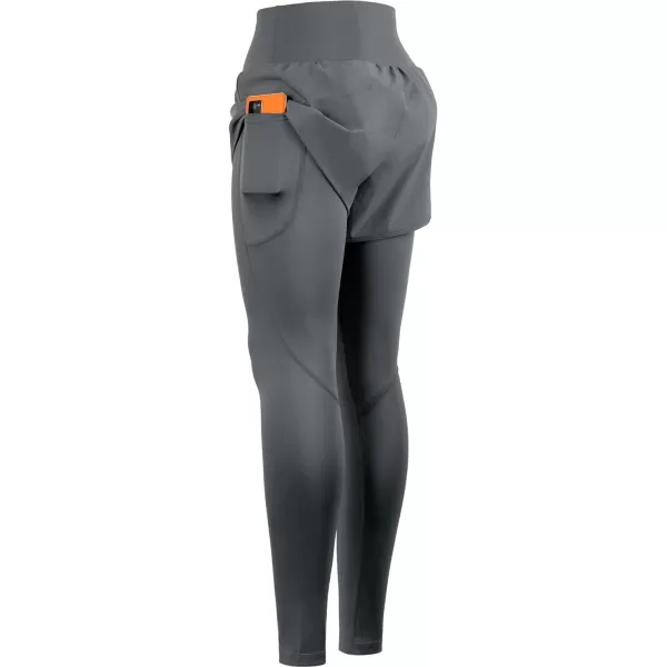 NELEUS Womens Yoga Pants Tummy Control High Waist Workout Leggings with 2 Pocket127 Light Grey1 Piece