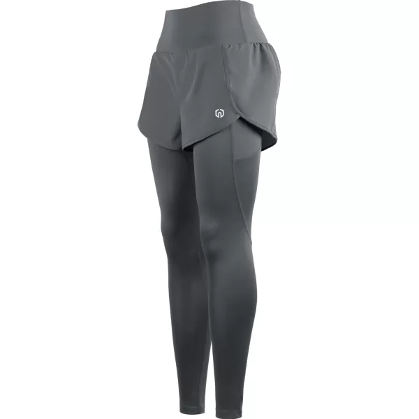 NELEUS Womens Yoga Pants Tummy Control High Waist Workout Leggings with 2 Pocket127 Light Grey1 Piece