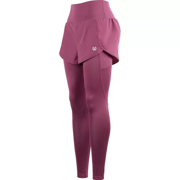NELEUS Womens Yoga Pants Tummy Control High Waist Workout Leggings with 2 Pocket127 Pink1 Piece