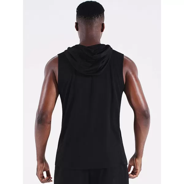 Neleus Mens Workout Tank Tops 3 Pack Sleeveless Running Shirts with Hoodie5098 BlackBlackBlack3 Pack