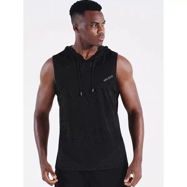 Neleus Mens Workout Tank Tops 3 Pack Sleeveless Running Shirts with Hoodie5098 BlackGreyOlive Green 3 Pack