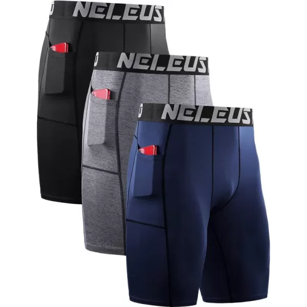 6087 Black/Grey/Navy,3 Pack