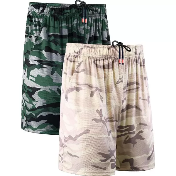 Camo# Dary Green/Light Yellow,2 Pack