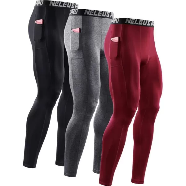 6069# Black/Grey/Red,3 Pack