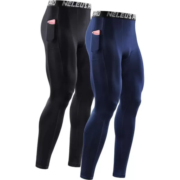 6069 Black/Navy Blue,2 Pack