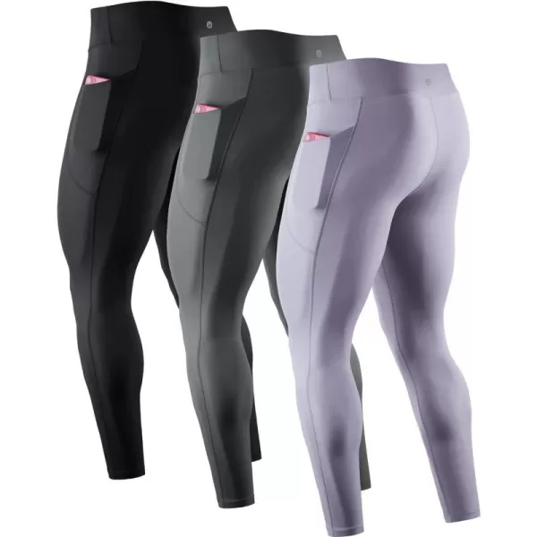 6109 Black/Grey/Purple,3 Pack