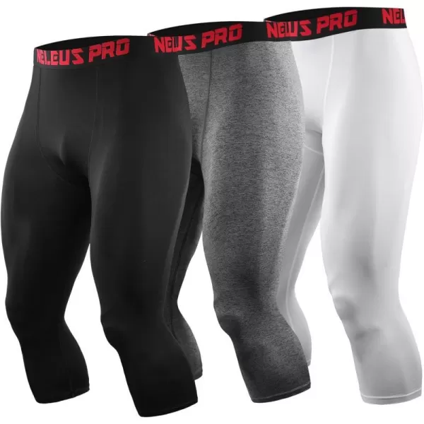 Capris: Black/Grey/White,3 Pack