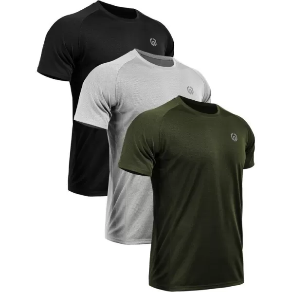 5033# 3 Pack: Black,grey,olive Green