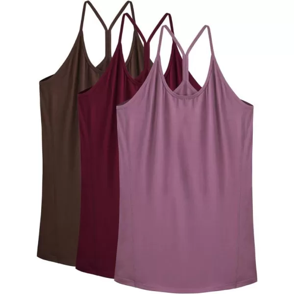 NELEUS Womens Workout Tank Top Racerback Yoga Tanks Athletic Gym Shirts8057 Rosy BrownCoffeeBurgundy3 Pack