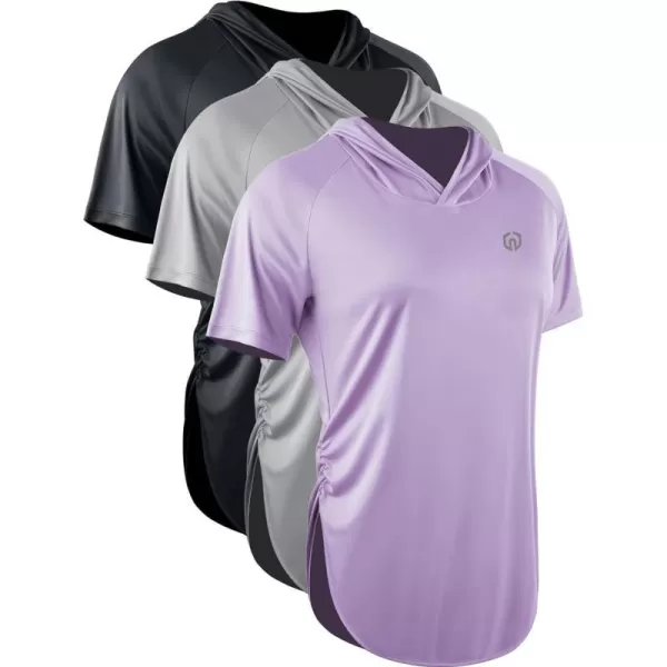 8104 Black/Grey/Purple,3 Pack