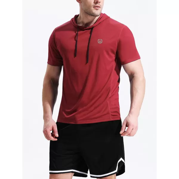 NELEUS Dry Fit Workout Athletic Muscle Tank Top Running Shirts with Hoods5084 BlackBlueRed 3 Pack