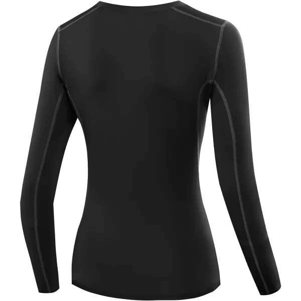 NELEUS Womens 3 Pack Athletic Compression Long Sleeve T Shirt Dry Fit03 3 Pack Blackwhiteblue