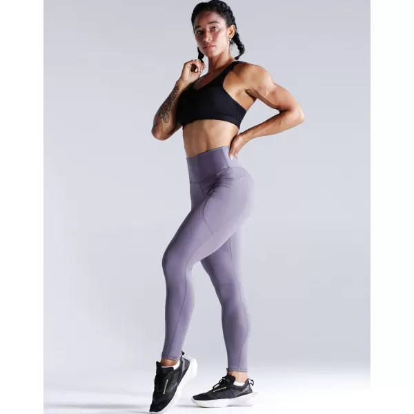 NELEUS High Waist Running Workout Leggings for Yoga with Pockets9069 Yoga Pants 2 PackblackLight Purple