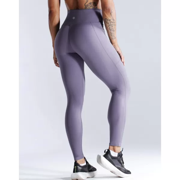 NELEUS High Waist Running Workout Leggings for Yoga with Pockets9069 Yoga Pants 2 PackblackLight Purple