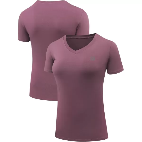 NELEUS Womens 3 Pack Compression Workout Athletic Shirt8016 BlackBurgundyRosy Brown3 Pack