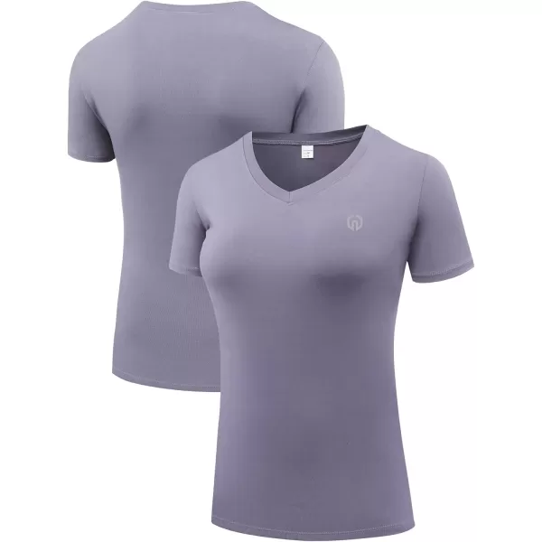 NELEUS Womens 3 Pack Compression Workout Athletic Shirt8016 PinkPurpleBlackish Green3 Pack