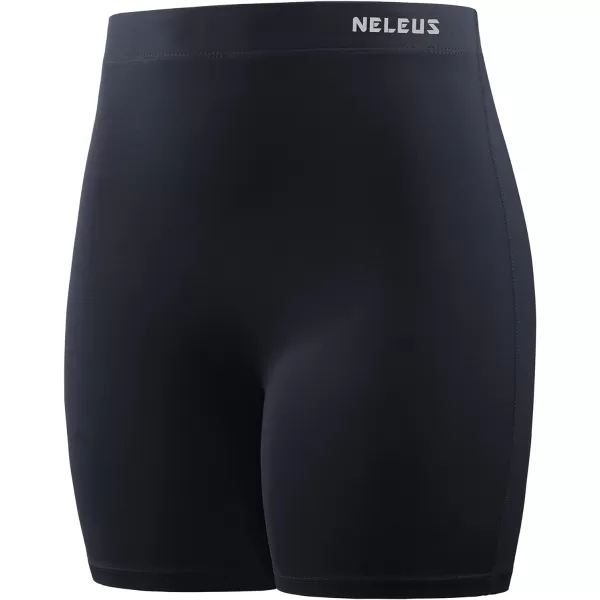 NELEUS Womens 4 Running Short 3 Pack High Waist Yoga Shorts9057 BlackBlueRed