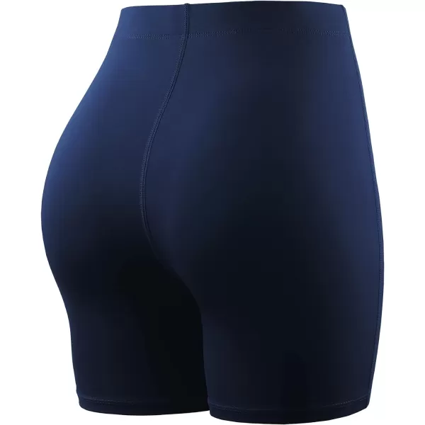 NELEUS Womens 4 Running Short 3 Pack High Waist Yoga Shorts9057 BlackGreyNavy Blue