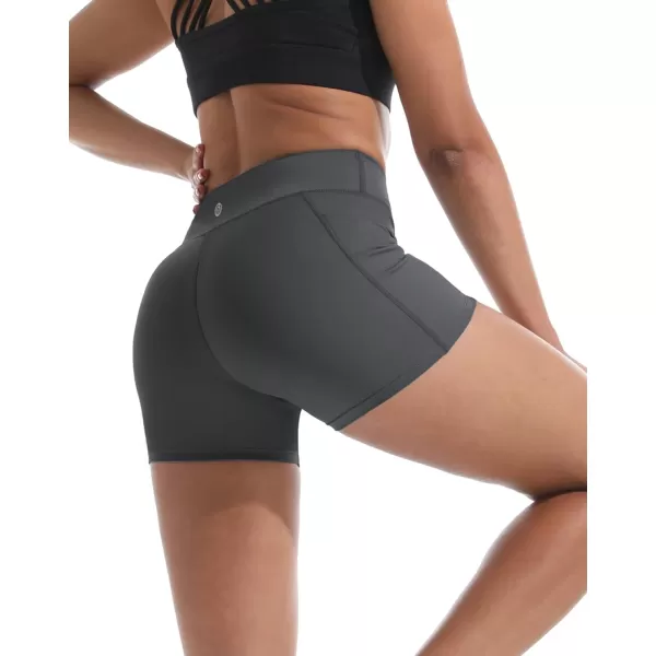 NELEUS Womens 4 Running Short 3 Pack High Waist Yoga Shorts9118 BlackGreyCreamy White3 Pack