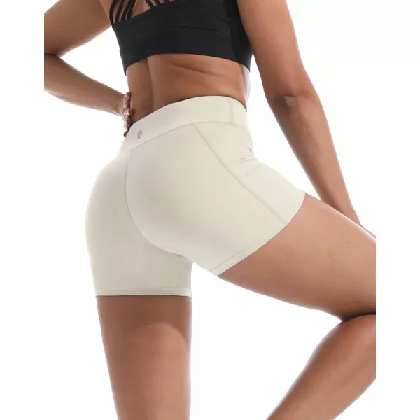 NELEUS Womens 4 Running Short 3 Pack High Waist Yoga Shorts9118 BlackGreyCreamy White3 Pack