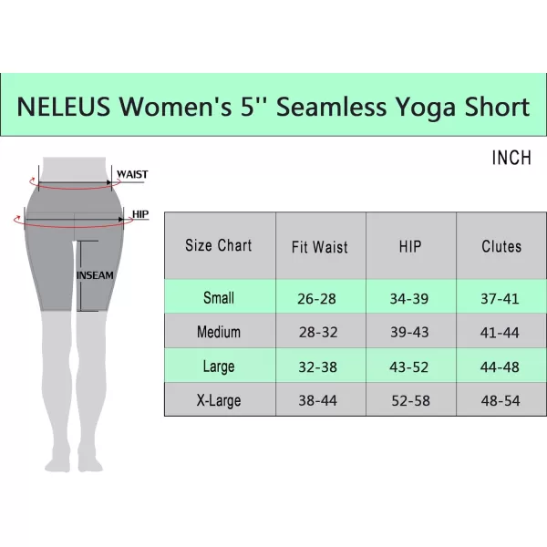 NELEUS Womens 4 Running Short 3 Pack High Waist Yoga ShortsQ1055 1 Packcoffe