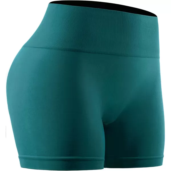 NELEUS Womens 4 Running Short 3 Pack High Waist Yoga ShortsQ1055 1 Packdeep Green