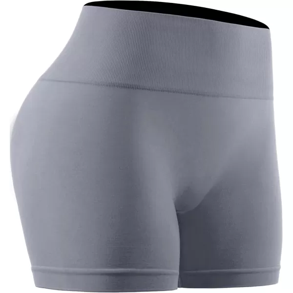 NELEUS Womens 4 Running Short 3 Pack High Waist Yoga ShortsQ1055 1 Packgrey