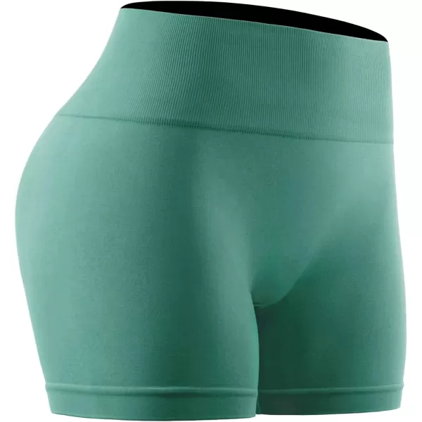 NELEUS Womens 4 Running Short 3 Pack High Waist Yoga ShortsQ1055 1 Packlake Green