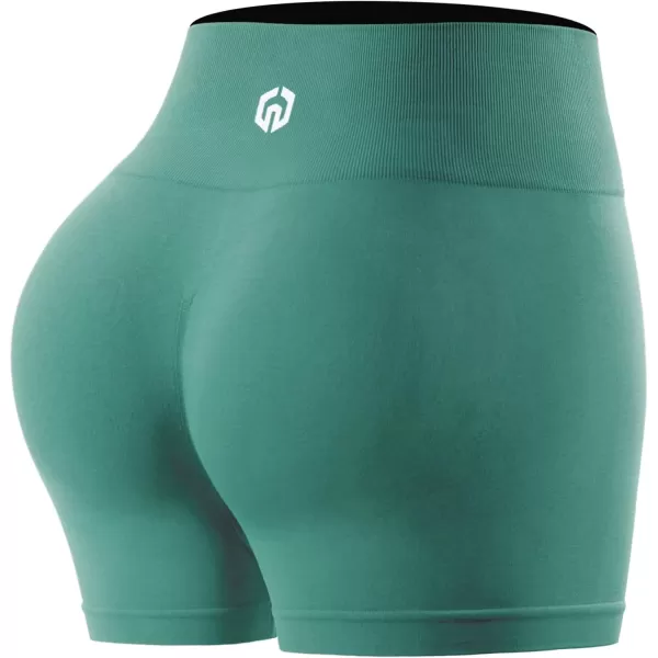 NELEUS Womens 4 Running Short 3 Pack High Waist Yoga ShortsQ1055 1 Packlake Green