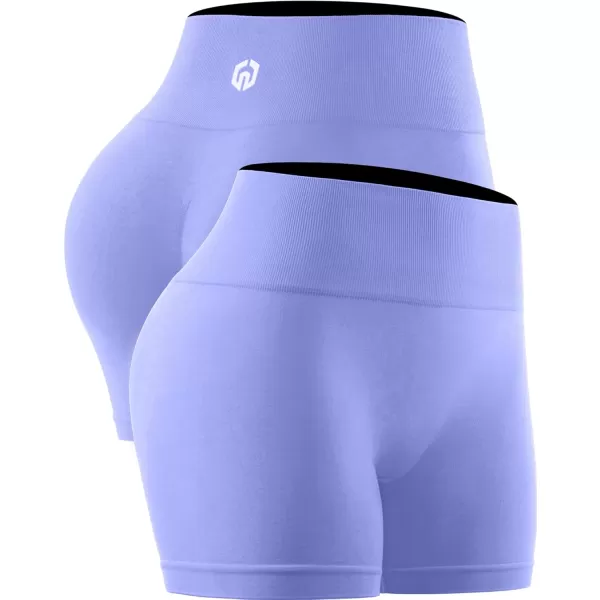 NELEUS Womens 4 Running Short 3 Pack High Waist Yoga ShortsQ1055 1 Packpurple