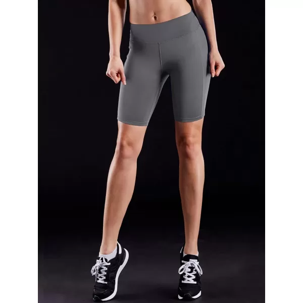 NELEUS Womens Workout Compression Yoga Shorts with Pocket9005 3 PackblackGreyRed