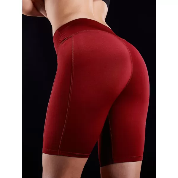 NELEUS Womens Workout Compression Yoga Shorts with Pocket9005 3 PackblueBlackRed