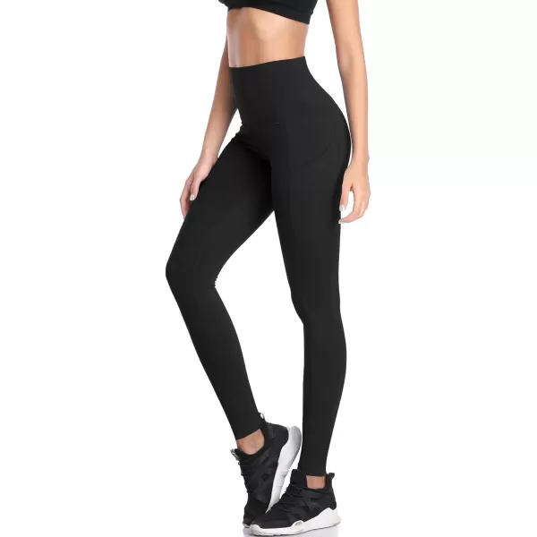 NELEUS Womens Yoga Leggings Tummy Control Workout Running PantsZ103 BlackBlack2 Pack