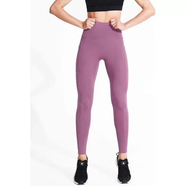 NELEUS Womens Yoga Pant Tummy Control High Waist Running Leggings with Pocket9048 2 PackpinkGrey