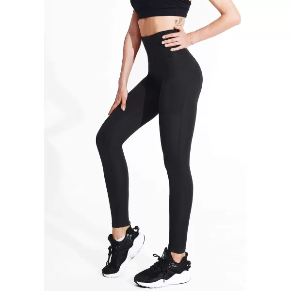 NELEUS Womens Yoga Pant Tummy Control High Waist Running Leggings with Pocket9048 3 PackblackGreyDenim Blue