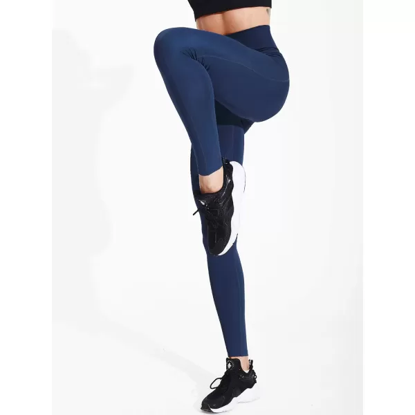 NELEUS Womens Yoga Pant Tummy Control High Waist Running Leggings with Pocket9048 3 PackredDenim BlueNavy