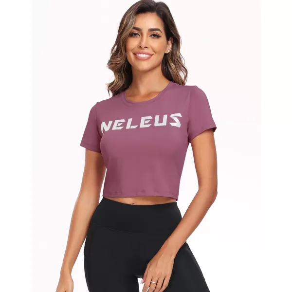 Neleus Womens Running Crop Tank Tops Dry Fit Workout Athletic Shirts Pack of 31501 BlackGreyPink