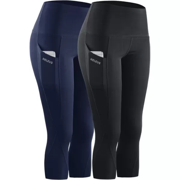 9027 Black/Navy Blue,2 Pack