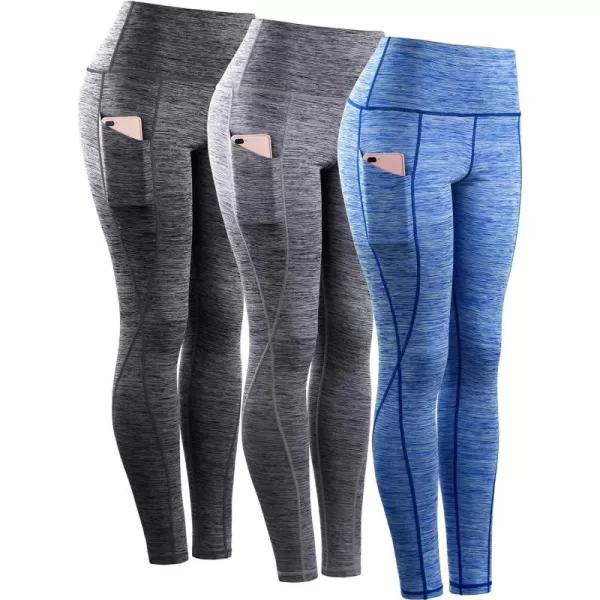 9033 Yoga Pant 3 Pack: Black,grey,blue