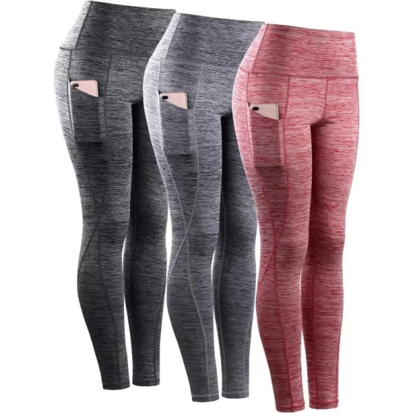 9033 Yoga Pant 3 Pack:black,grey,red