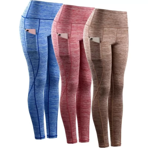 9033 Yoga Pant 3 Pack:blue,red,brown