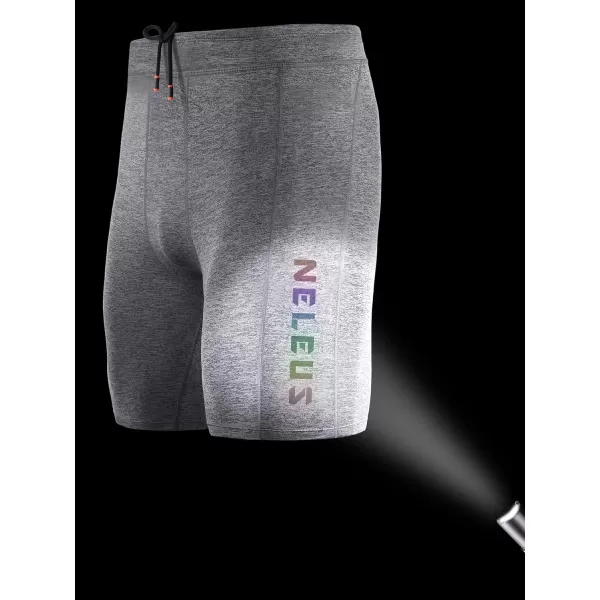 NELEUS Mens 3 Pack Running Compression Shorts with Pockets6072 BlackGreyWhite 3 Pack