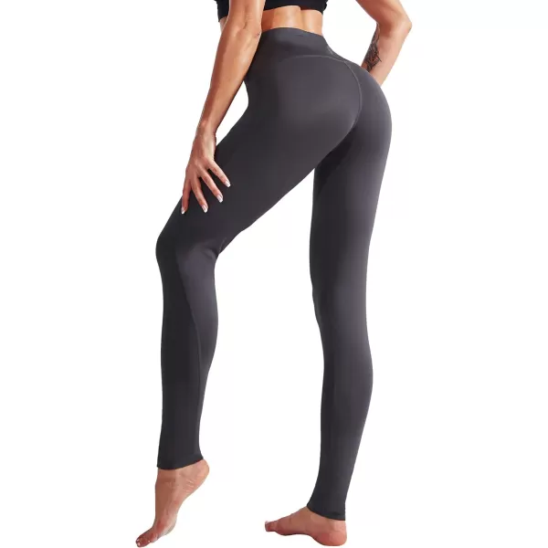 imageNELEUS High Waist Running Workout Leggings for Yoga with Pockets9017 Yoga Pant 2 Packblack grey