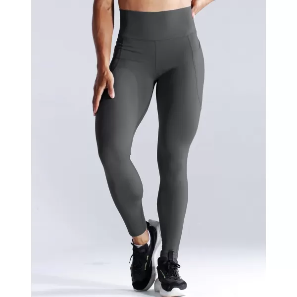 imageNELEUS High Waist Running Workout Leggings for Yoga with Pockets9069 BlackGrey  2 Pack