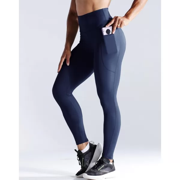 imageNELEUS High Waist Running Workout Leggings for Yoga with Pockets9069 BlackGreyDark Navy 3 Pack